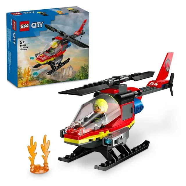 LEGO City Fire Rescue Helicopter Building Set 60411 price comparison Qatar – cheapest at Yalla Toys