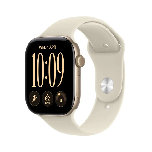Apple Watch Series 12 GPS/Wi-Fi 46mm Gold – Sport Band, Gold product image