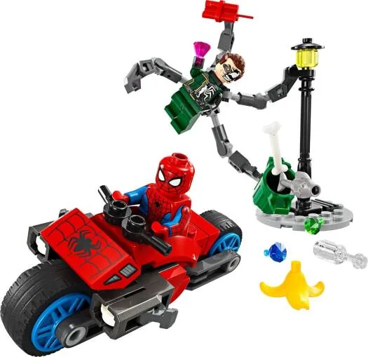 Lego Marvel Motorcycle Chase SpiderMan Vs Doc Ock 76275 with 77pcs price comparison Qatar – cheapest at Brickmak via Microless