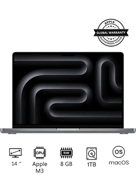 Apple MacBook Pro 14 M3 - Space Grey, 1TB, 8GB RAM, Space Grey, 1000GB storage product image