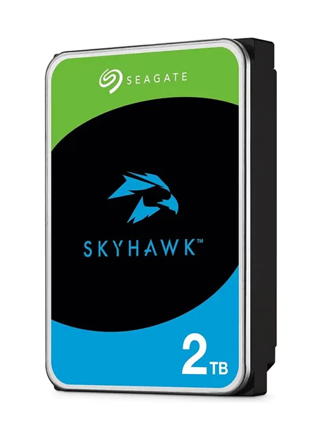 2TB SkyHawk Surveillance SATA III 3.5" Internal Hard Drive, 256MB Cache, 5400 RPM, Up to 180 MB/s Sustained Transfer Rates, 1 Million Hours MTBF, Supports up to 64 HD Cameras | ST2000VX017 2 TB price comparison Qatar – cheapest at Microless