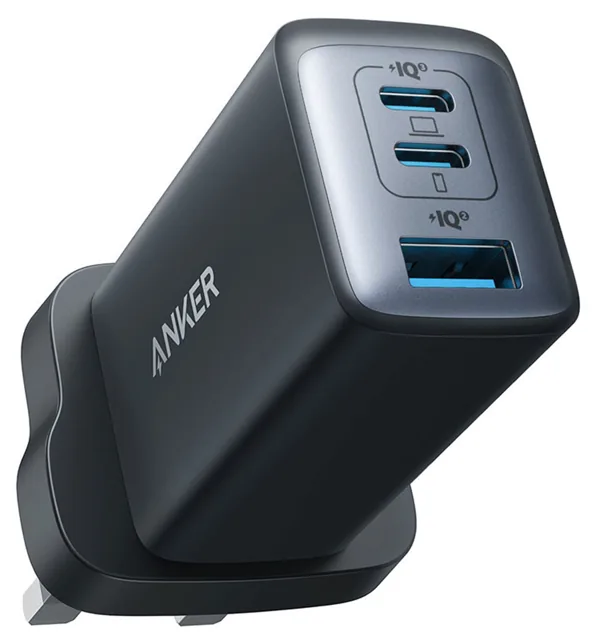 Anker GaN Charger / 65W Power / 2 Type-C Ports & 1 USB-A Port / Black product image