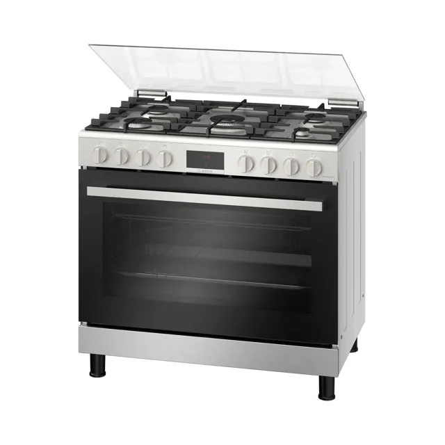 Bosch Gas Cooker Freestanding 5 Burner Series 6 HGP3ISW50M 90x60cm Stainless Steel product image