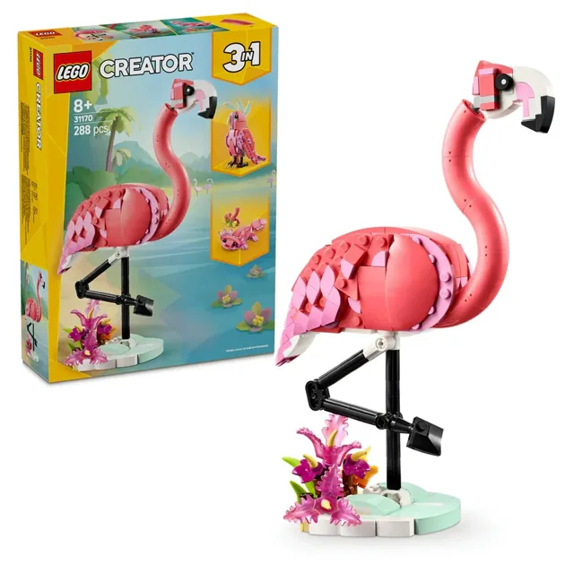 Lego Creator 31170 Wild Animals Pink flamingo 288Pcs price comparison Qatar – cheapest at Yalla Toys