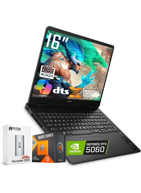 HP OMEN 16" Ryzen 9 8940hx RTX 5060 16GB RAM 512GB – Black price comparison Qatar – cheapest at Noon