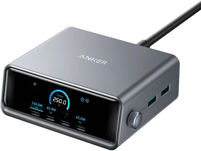 Anker A2345241 Prime 250W Gan Desktop Charger (6 Ports) B2C - Uk Silver Iteration 1 price comparison Qatar – cheapest at Nology Store