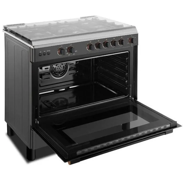 Toshiba 5 Burner Gas Cooking Range, 90x60, Stainless Steel, TBA-36LMG5G price comparison Qatar – cheapest at Carrefour Qatar