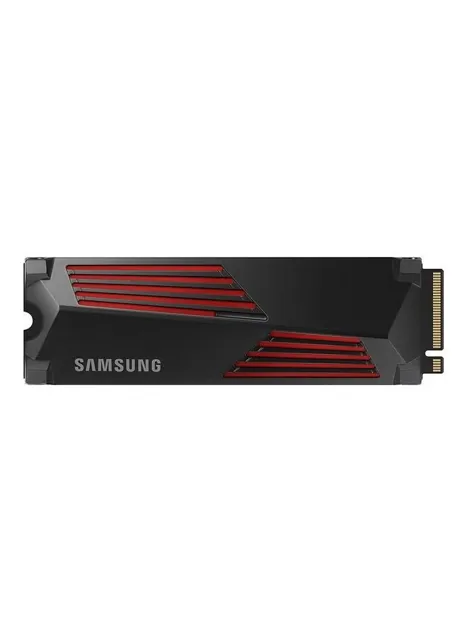 990 Pro with Heatsink NVMe 2.0 M.2 2280 Internal SSD, 7450 MB/s Sequential Read Speed, 6900 MB/s Sequential Write Speed, 3.3 Voltage, V-NAND 3-bit MLC, Black | MZ-V9P1T0CW product image