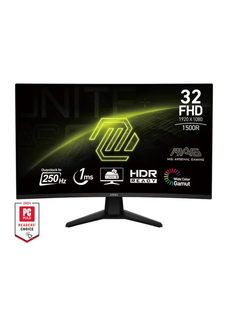 MSI MAG 32C6X Curved Gaming Monitor, 32" VA Display, FHD Resolution, 250Hz (OC) Refresh Rate, 1ms (MPRT) Response Time, Adaptive Sync Technology, 1500R Curvature, Black | 9S6-3DD41M-018 price comparison Qatar – cheapest at Microless