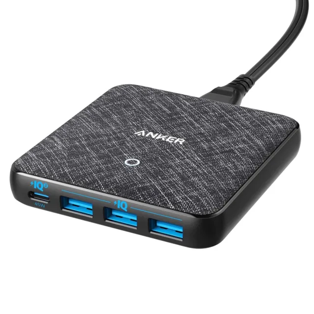 Anker PowerPort Atom 3 Slim 1PD and 3 PIQ 65W Charger / 4 ports / Black product image