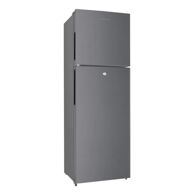 Zenan 268L Double Door Refrigerator, Gray, ZBC-268NFS, Grey product image