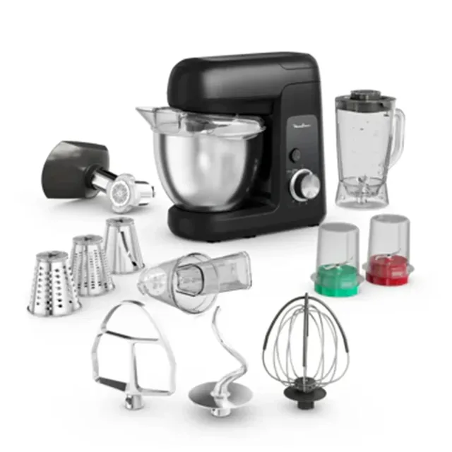 Moulinex Kitchen Mixer 1100w Black - QA525827 price comparison Qatar – cheapest at Ansar Gallery