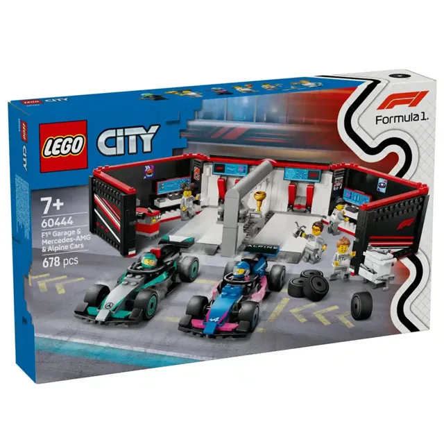LEGO City F1 Garage & Mercedes-AMG & Alpine Cars Toy Playset 60444 price comparison Qatar – cheapest at Yalla Toys