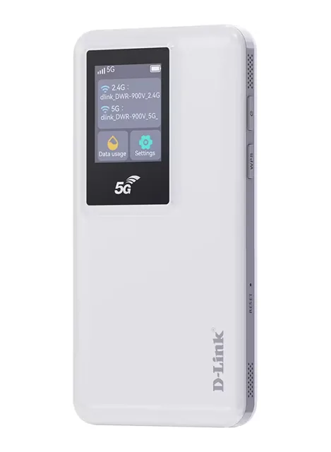 5G Mi-Fi Mobile Router, LCD Colored Display, 2.4G 2X2MIMO 573.6Mbps, 5.0G 2X2MIMO 1201Mbps, Built-In Firewall & NAT, Internal Antennas, 10000mAh Battery Capacity, DWR-900V White price comparison Qatar – cheapest at Networking HUB via Microless