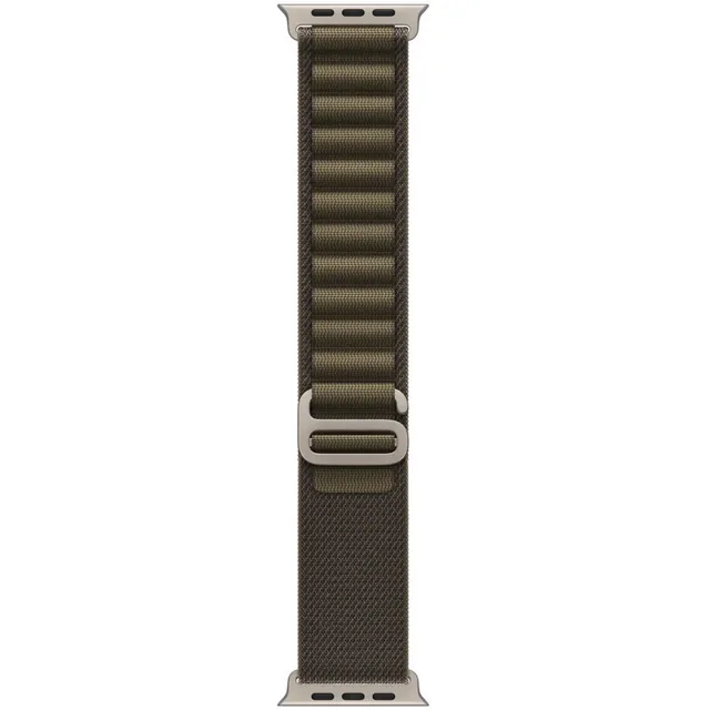 Apple 49mm Dark Olive Alpine Loop - M- Natural Titanium Finish product image
