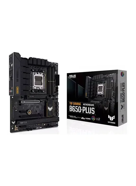 TUF GAMING B650-PLUS ATX Motherboard, AM5 Socket, AMD B650 Chipset, Realtek Ethernet, 4 xDIMM DDR5 Memory Max, 1x PCIe 4.0/3.0 x16, 4x SATA /M.2, 1HDMI/DP | 90MB1BY0-M0EAY0, 128GB storage product image