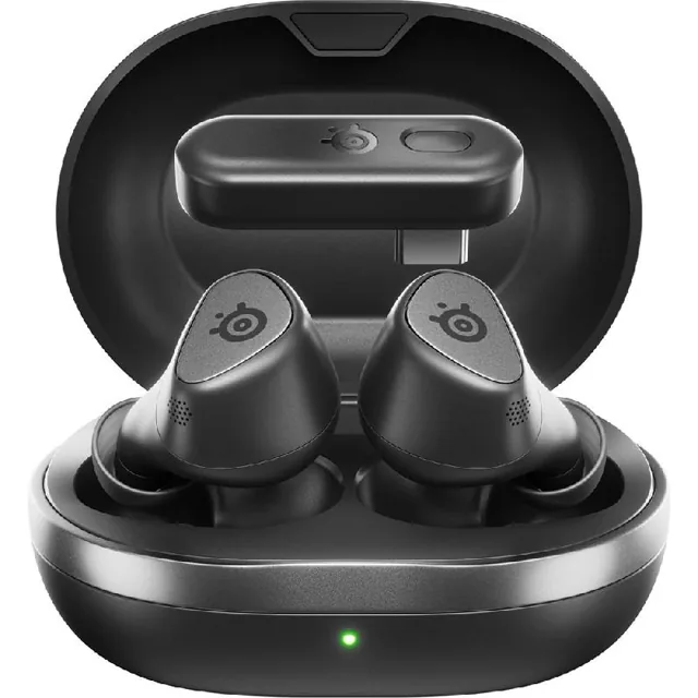 SteelSeries Arctis Gamebuds Earbuds, Active Noise Cancelling, Bluetooth/Wireless, USB (Charging), Built-in Microphone, Black, Black product image