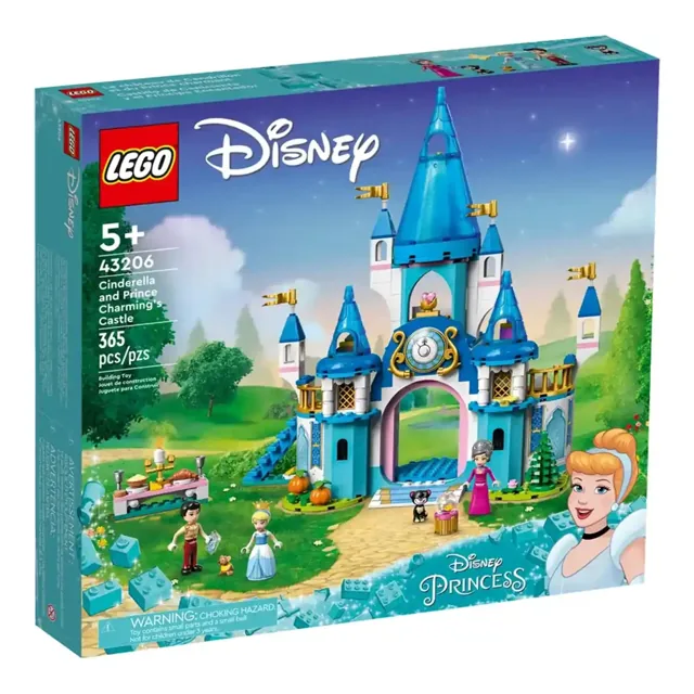Lego Disney Princess Cinderella and Prince Charming's Castle 43206 with 365pcs price comparison Qatar – cheapest at Yalla Toys