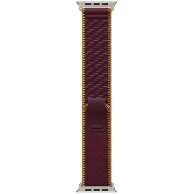 Apple 49mm Burgundy Trail Loop - S/M - Natural Titanium Finish product image