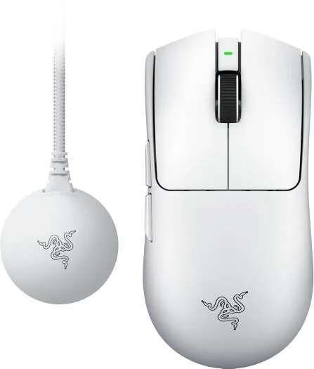 Razer Viper V4 Pro Gaming Mouse, 50000 DPI Focus Pro Sensor Gen 3, 8000Hz Polling Rate, 49G Ultra Lightweight, 180 Hours Battery, White | RZ01-05630200-R3G1, White price comparison in Qatar