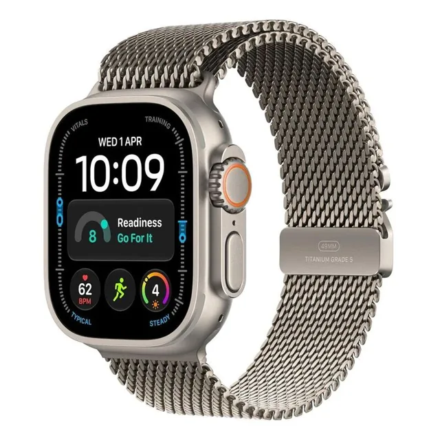 Apple Watch Ultra 4 GPS + Cellular (LTE) 49mm Titanium Natural – Milanese Loop product image