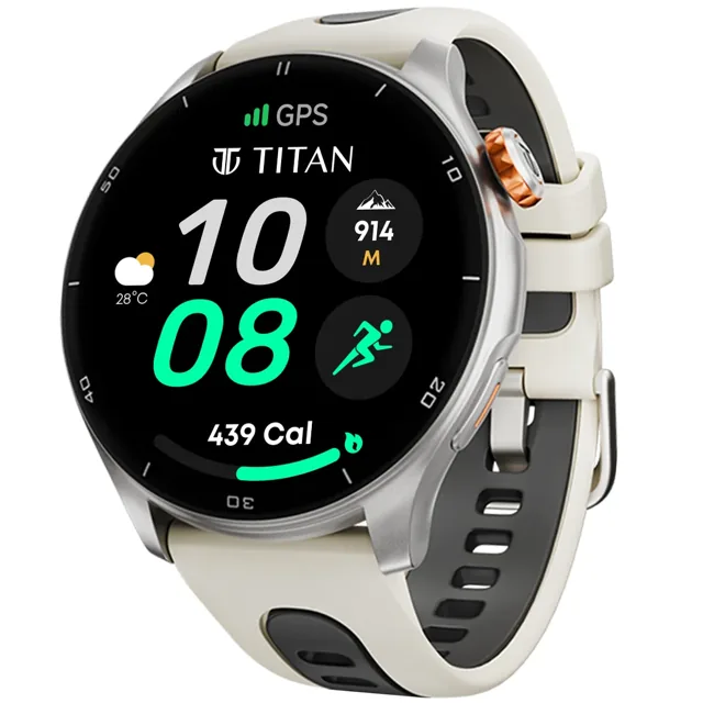 Titan Celestor GPS Smartwatch 1.43" AMOLED – Titanium Beige (90206AP03) product image