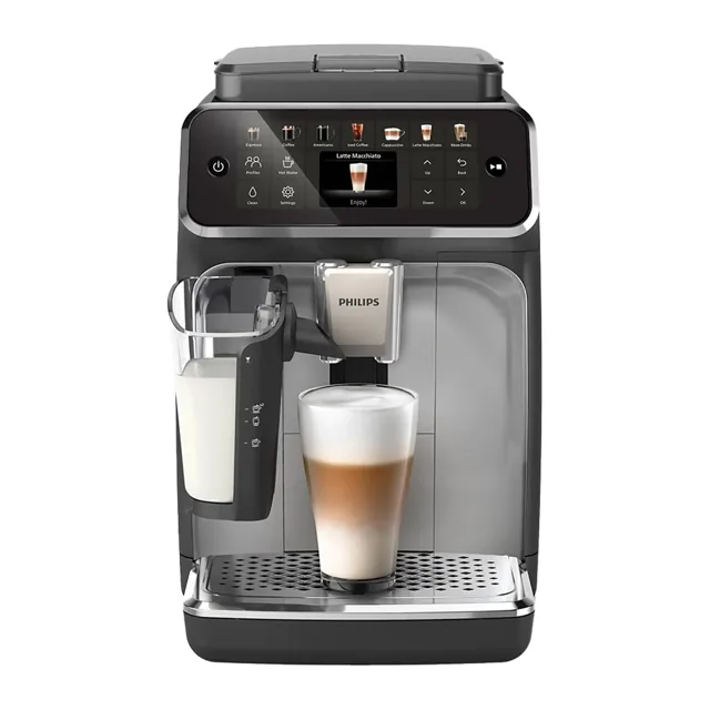 Philips Series 4400 Fully Automatic Espresso Machine, Black Silver, EP4446/70, Silver price comparison in Qatar