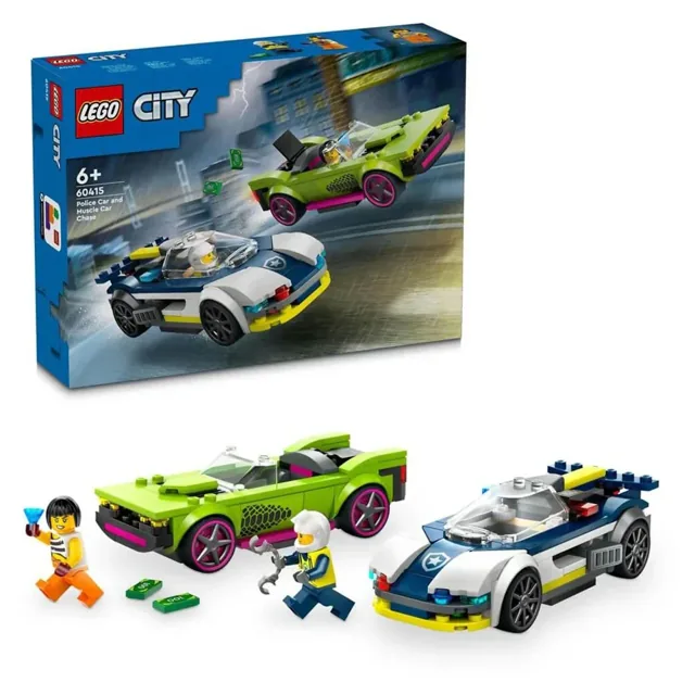 LEGO City Police Car and Muscle Car Chase Set 60415 price comparison Qatar – cheapest at Kiddy Zone