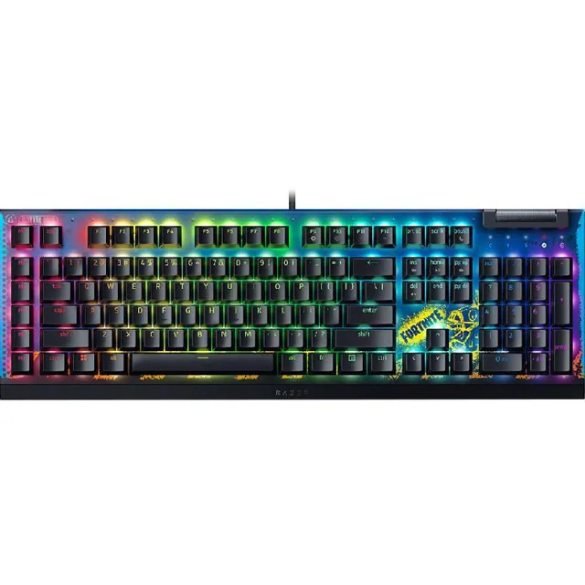 Razer BlackWidow V4 X Yellow Switch US-Layout Chroma RGB - Fortnite Edition Gaming Keyboard, Wired, for Laptop/Desktop Computer/Gaming Desktop Computer/CPU Windows OS, Black price comparison Qatar – cheapest at Jarir Bookstore