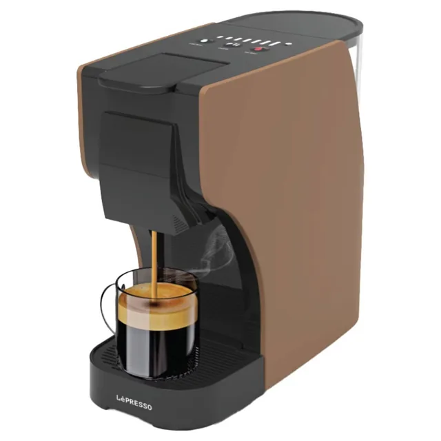 LePresso Trezza Coffee Machine / 1 L Capacity / Works with Capsules & Ground Coffee / Brown product image