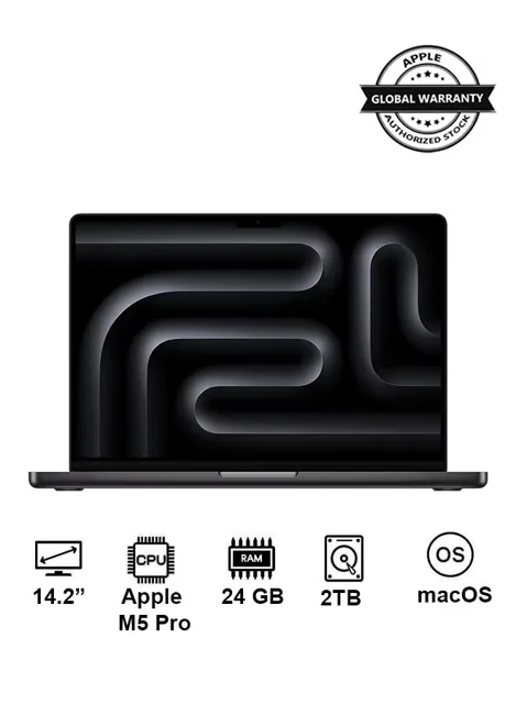 Apple MacBook Pro 14.2" M5 Pro 16-core GPU 24GB RAM 2TB – Space Black price comparison Qatar – cheapest at Rockers via Microless