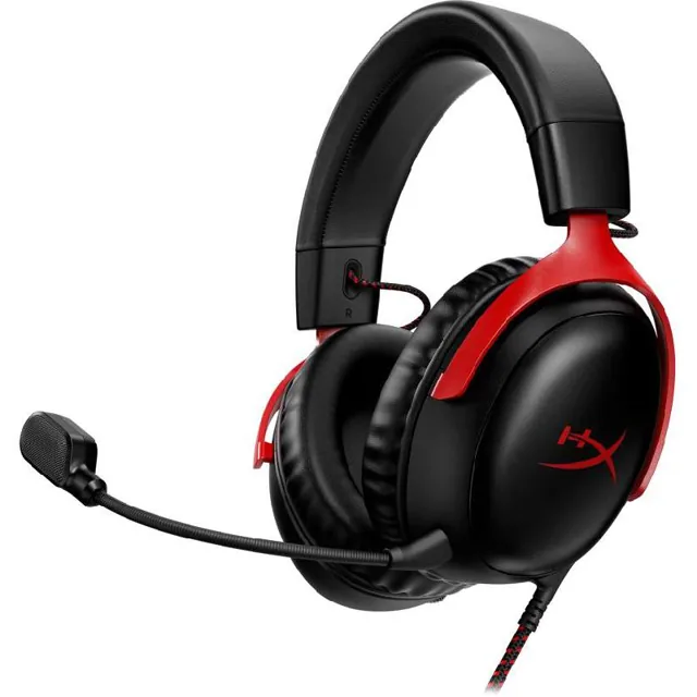 HyperX Cloud III Gaming Headset, Noise Cancelling, Wired, USB-C, Detachable Microphone, Black/Red, Black price comparison in Qatar