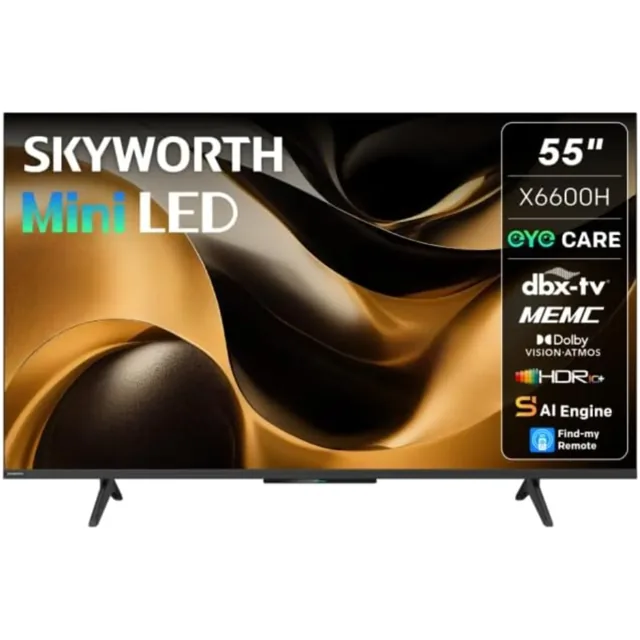 Skyworth 55 inches 4K Smart QD-Mini LED TV, 55X6600H price comparison Qatar – cheapest at Carrefour Qatar