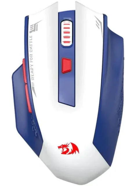 Redragon M994WBR Woki Gaming Mouse, Optical Pixart 3395 Sensor, Up to 26000 DPI, 3 Mode Connectivity, BT/2.4GHz/Wired, 6 Programmable Buttons, 1ms Response Polling Rate, White price comparison Qatar – cheapest at Microless