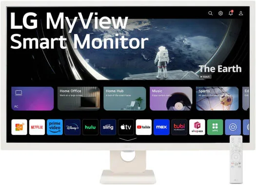 LG MyView 32SR50F-W Smart Monitor, 32" IPS Display, FHD Resolution, 60Hz Refresh Rate, 8ms (typ) Response Time, webOS, ThinQ Home Dashboard, Wi-Fi & Bluetooth Connectivity, White | 32SR50F-W price comparison Qatar – cheapest at QUICK CART COMPUTER LLC via Microless