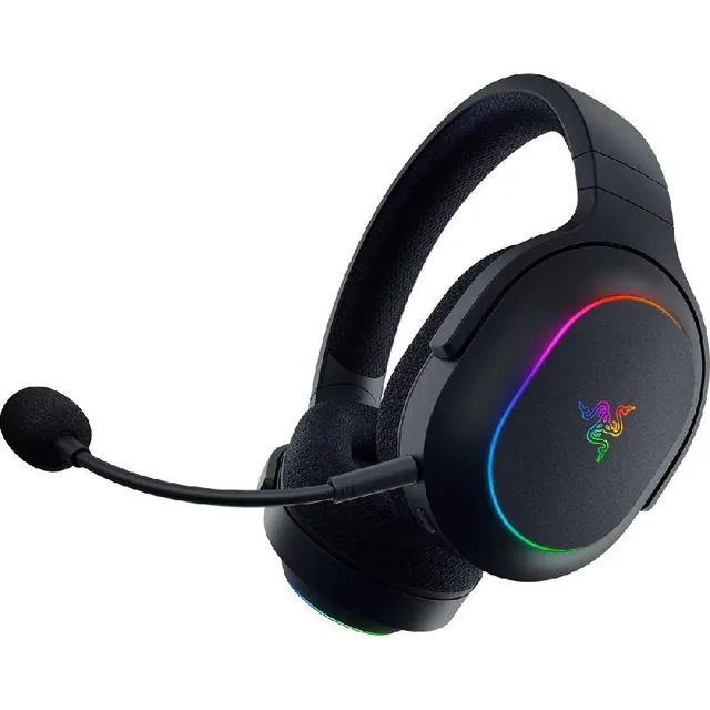 Razer Barracuda X Chroma Gaming Headset, Bluetooth/Wireless, USB-C, Unidirectional/Detachable Microphone, Black, Black product image