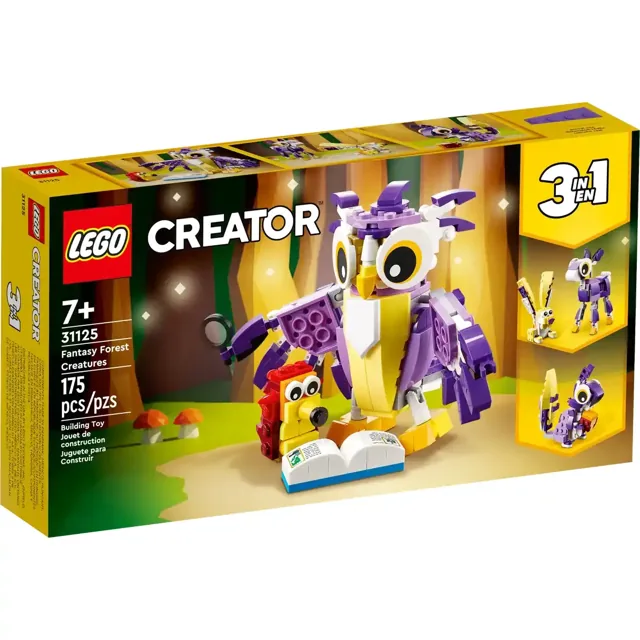 LEGO Creator 3in1 Fantasy Forest Creatures 31125 Aged 7+ (175 Pieces) price comparison Qatar – cheapest at Yalla Toys
