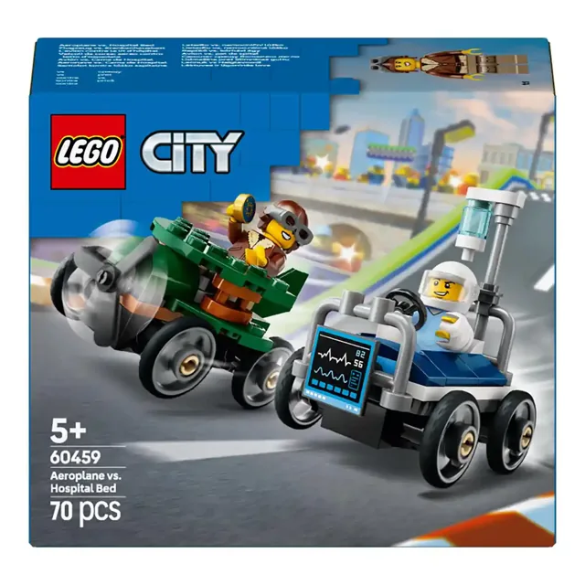 Lego 60459 Airplane vs. Hospital Bed Race Car Pack price comparison Qatar – cheapest at Yalla Toys