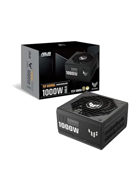 TUF Gaming 1000W ATX Power Supply Unit, 80 Plus Gold Certification, Fully Modular, 135mm Fan, Dual Ball Fan Bearings, Axial-tech Fan Design, Military-grade, Black | 90YE00S1-B0NA00 Black, Black price comparison in Qatar