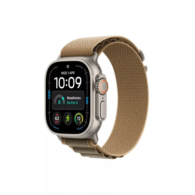 Apple Watch Ultra 4 GPS + Cellular (LTE) 49mm Titanium Natural – Alpine Loop - MJAF4AF/A product image