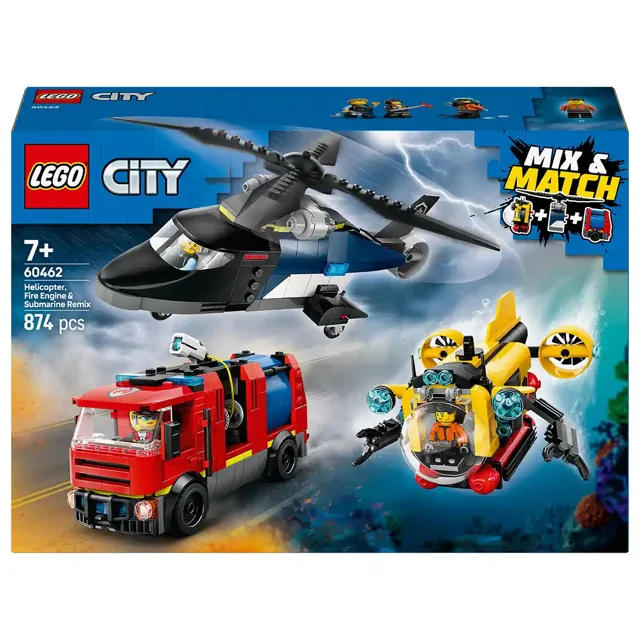 LEGO® Helicopter, Fire Truck & Submarine Remix price comparison Qatar – cheapest at LEGO Qatar