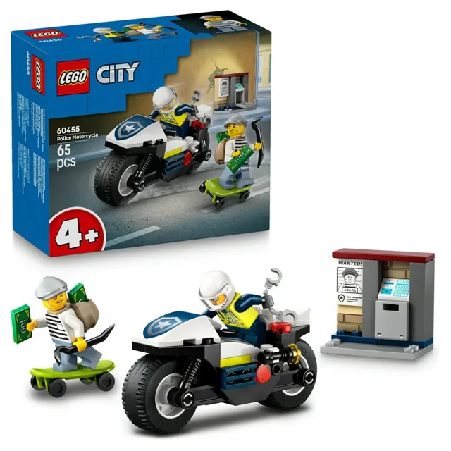 Lego-City 60455 Police Motorcycle Chase V29 price comparison Qatar – cheapest at Hala Mama