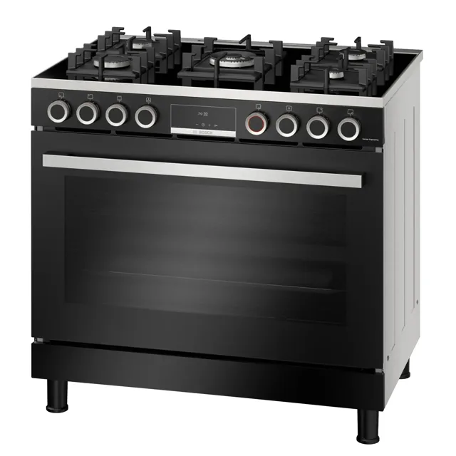 Bosch Series 8 Gas Cooking Range with 5 Burners, 90cm, Stainless Steel/Black, HJYGGXV60M price comparison Qatar – cheapest at Carrefour Qatar