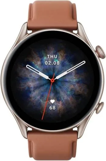 Amazfit GTR 3 Pro Smart Watch, 1.45" AMOLED Display, Alexa Built-in, Bluetooth Phone Calls, Zepp OS & App-Support, 150+ Sports Modes, 5 ATM Water Resistance, Brown Leather | GTR3PRO-BROWN, Brown product image