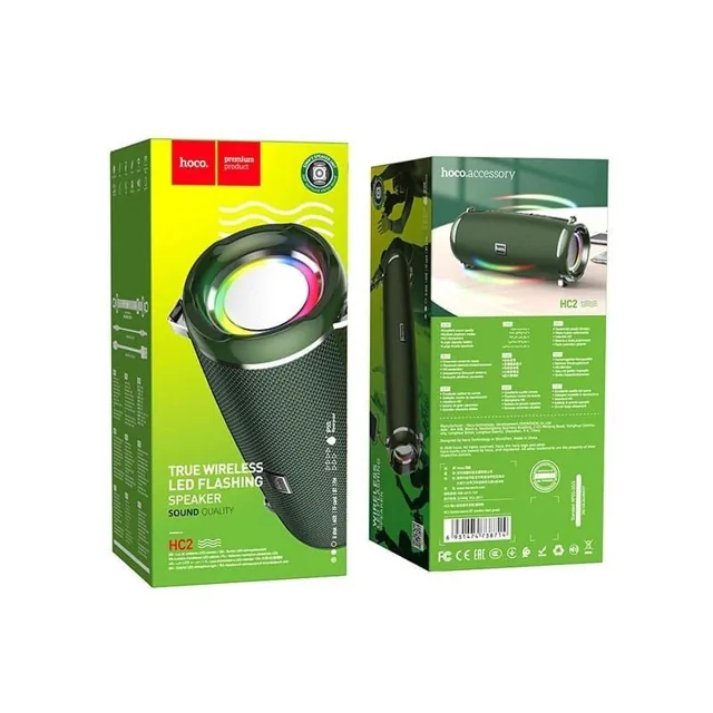 Hoco HC2 True Wireless LED Speaker, Green, Green product image