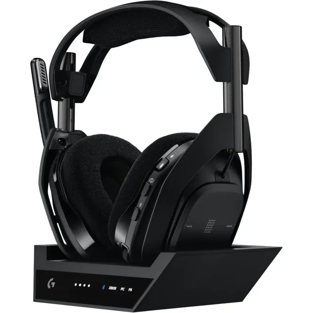 Logitech Astro A50 X LIGHTSPEED Wireless with PLAYSYNC Gaming Headset + Base Station, 40mm PRO-G GRAPHENE, 24H Playtime, Up to 24bit Audio, HDMI 2.1 Passthru, for Xbox X|S, PS5, PC, Black price comparison Qatar – cheapest at Microless