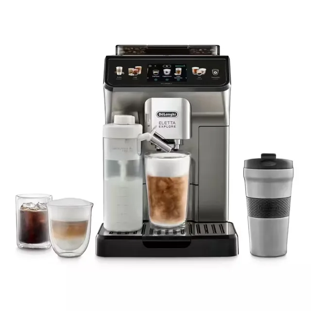Delonghi Eletta Explore Electric Coffee Machine, 1450 W, Titanium, ECAM450.86 price comparison Qatar – cheapest at Carrefour Qatar