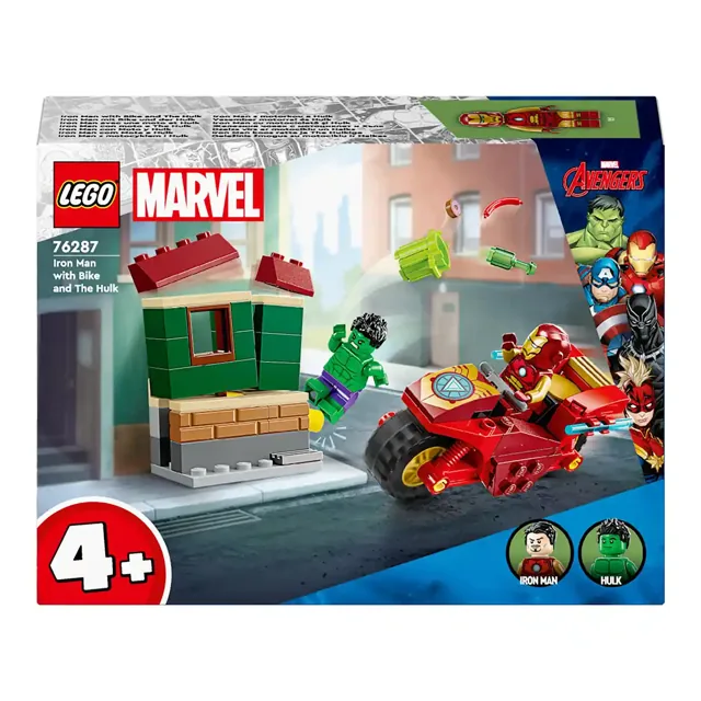 Lego 76287 Iron Man with Bike and The Hulk price comparison Qatar – cheapest at Yalla Toys