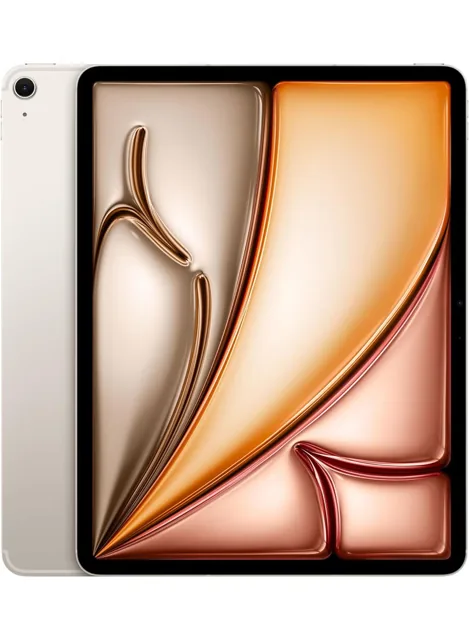 Apple iPad Air – 13-inch – M2 – Wi-Fi + Cellular - Starlight, 512GB, Starlight, 512GB storage product image