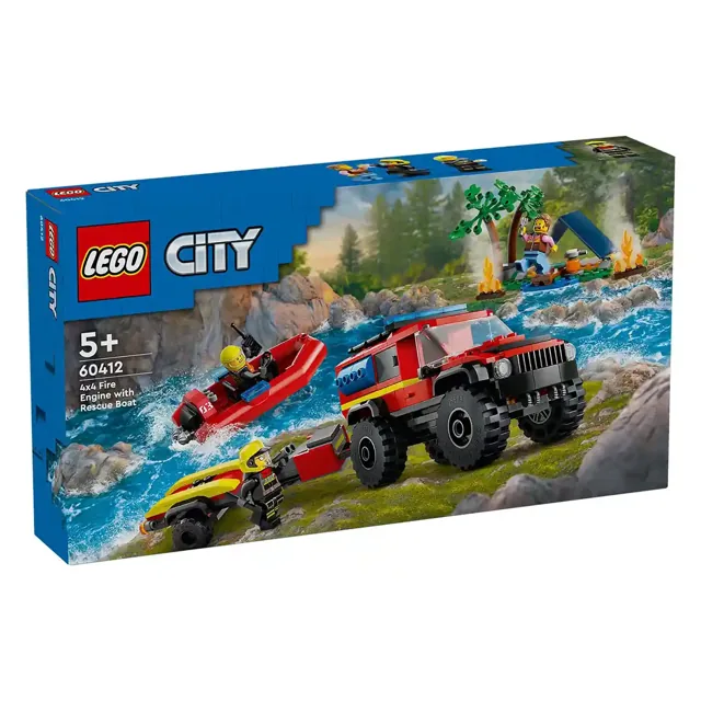 LEGOÂ® City 4x4 Fire Engine with Rescue Boat Toy 60412 price comparison Qatar – cheapest at Yalla Toys